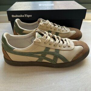 Onitsuka Tiger Tokuten Khaki Leather Sneakers Size 6.5 Men's (8 Women)